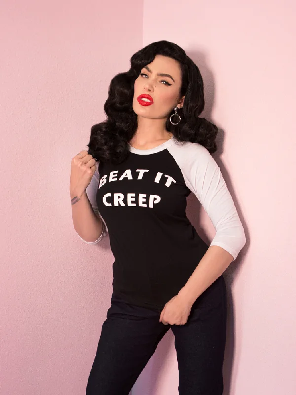 FINAL SALE - Beat It Creep Raglan T-Shirt - Vixen by Micheline Pitt