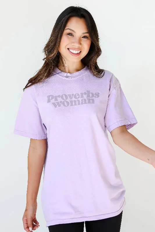 Lavender Proverbs Woman Tee