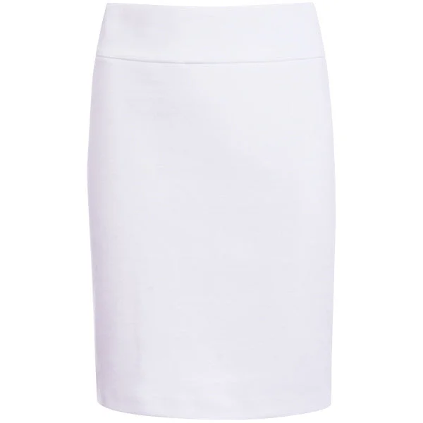 Cotton Knit Pull on Skirt in White.