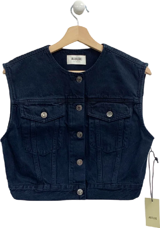 Agolde Smudge Denim Vest UK M