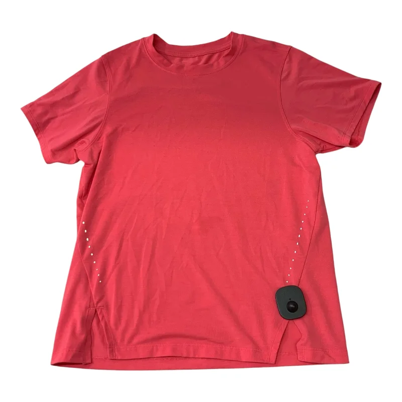 Athletic Top Short Sleeve By Lululemon In Pink, Size: S