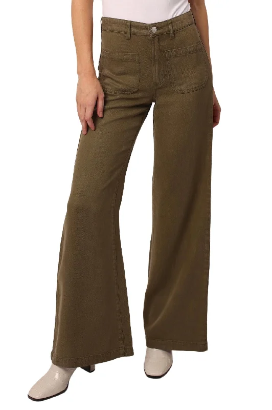 Cooper Patch Pocket Wide Leg Jeans In Cypress