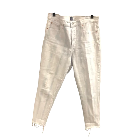 Jeans Skinny By Gap In White Denim, Size: M