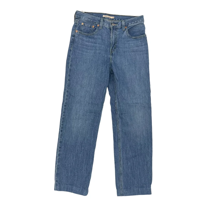 Jeans Straight By Levis In Blue Denim, Size:4