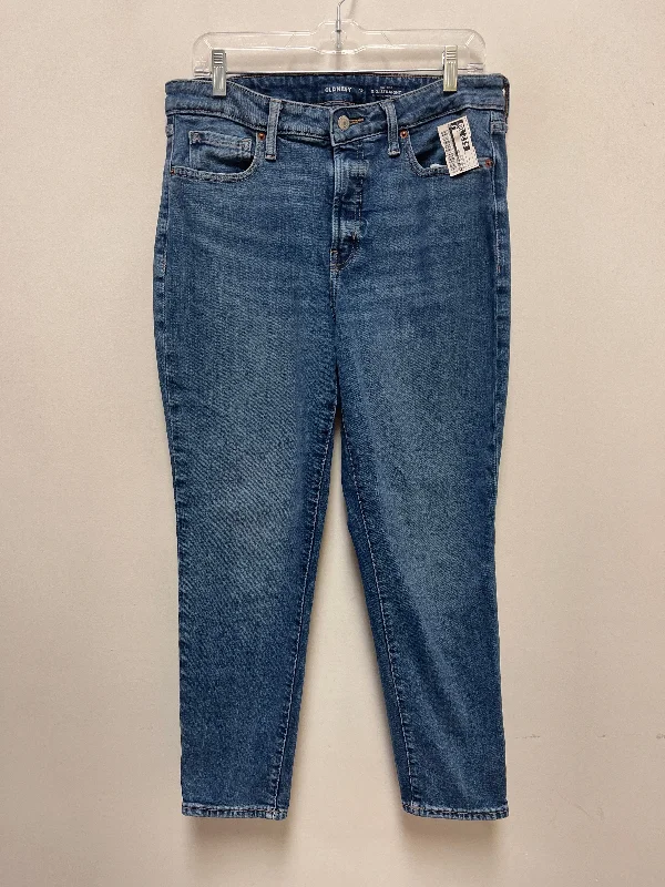 Jeans Straight By Old Navy In Blue Denim, Size: 12