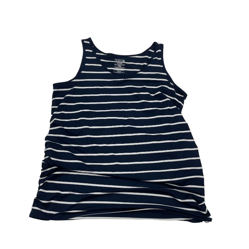 NAVY MAT TOP SLEEVELESS by TIME AND TRU Size:XL