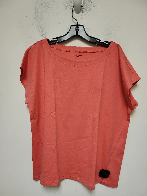 Top Short Sleeve Basic By Eileen Fisher In Coral, Size: L