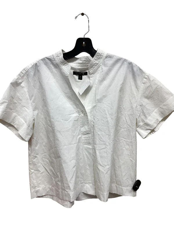 Top Short Sleeve By Banana Republic In White, Size: M