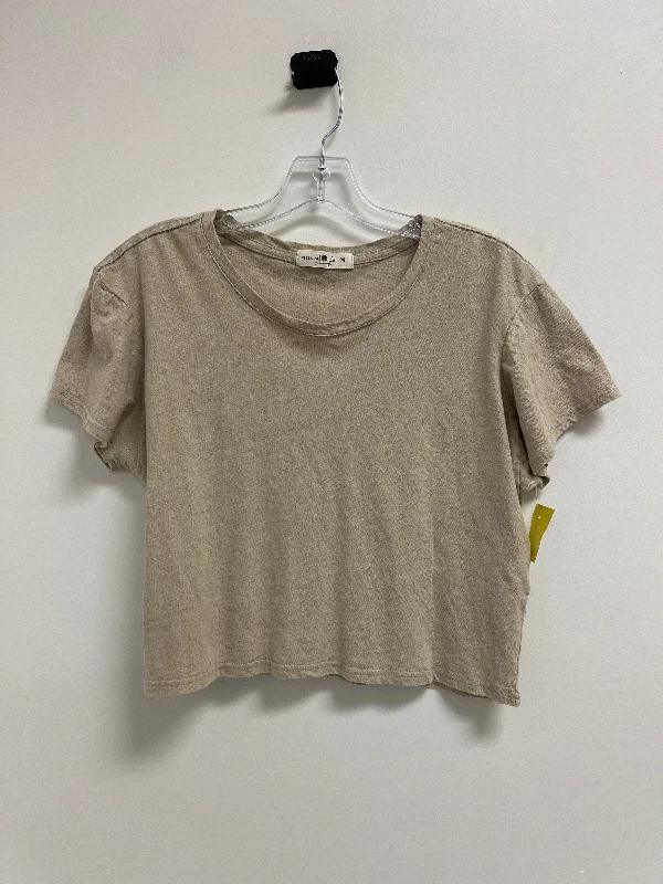 Top Short Sleeve By Natural Life In Tan, Size: M