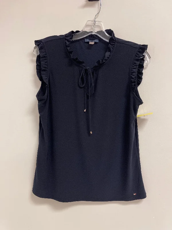 Top Short Sleeve By Tommy Hilfiger In Navy, Size: M