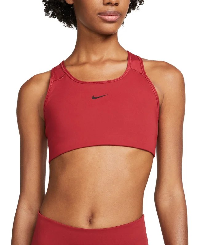 Nike Women's Impact Swoosh Sports Bra, Pomegranate Red, M