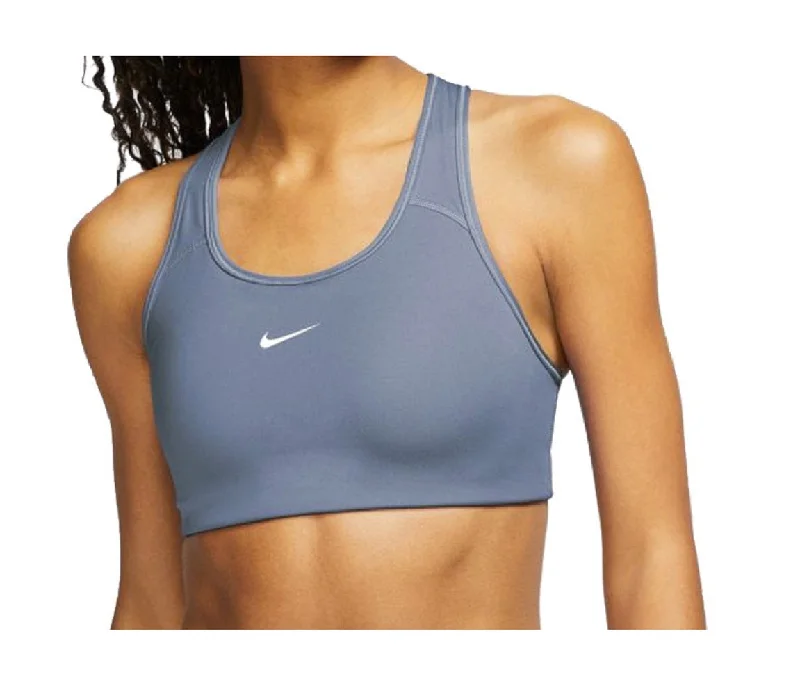 Nike Women's 1-Piece Pad Medium Impact Sports Bra, Navy Blue, Small