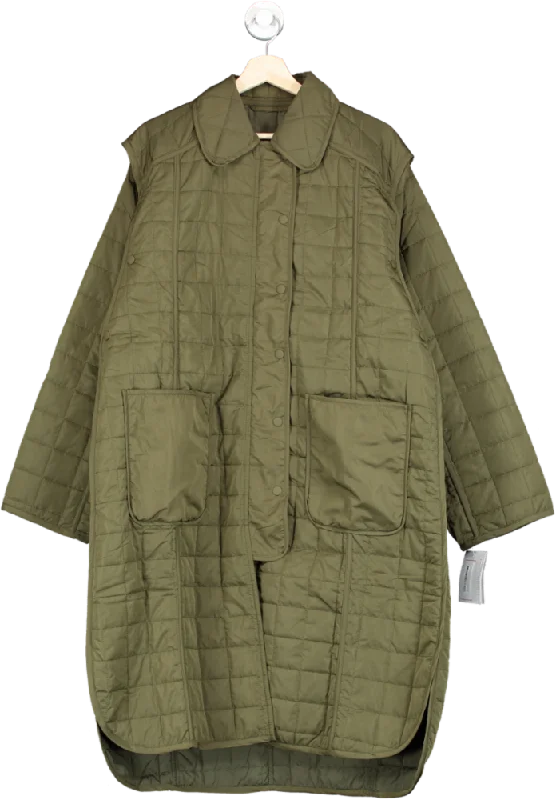 French Connection Olive Quilted Jacket M/L