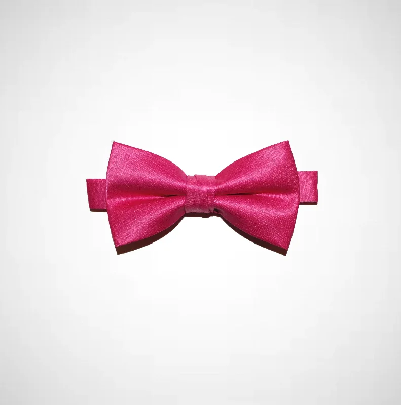 Fuchsia Poly/Satin Bow Tie