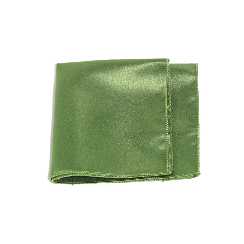 Olive Green Poly/Satin Pocket Square