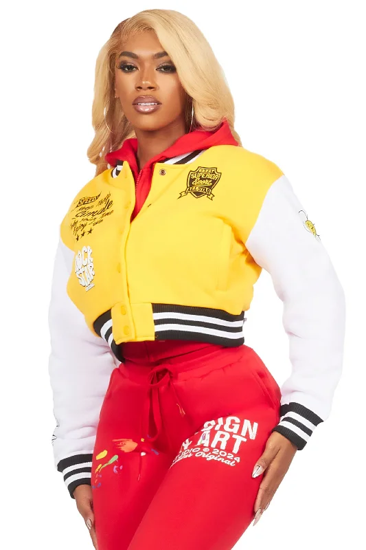 Krizia Gold Varsity Jacket