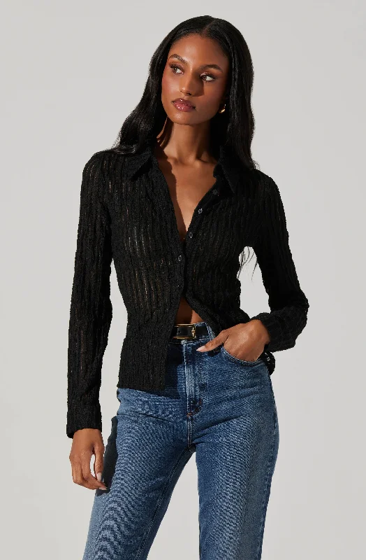 Iryna Sheer Textured Top