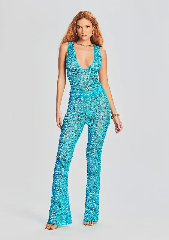 Nirvana Sequin Crochet Jumpsuit