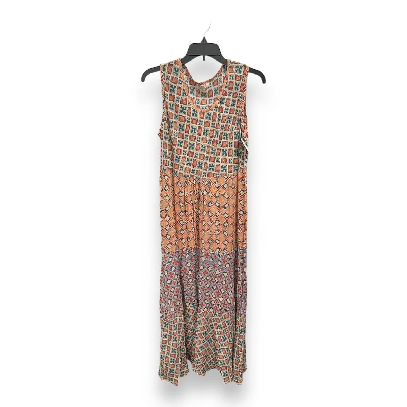 Dress Casual Midi By Cmc In Multi-colored, Size: Xl