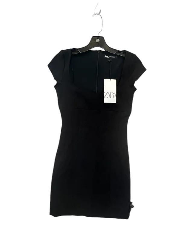 Dress Casual Midi By Zara In Black, Size: Xs