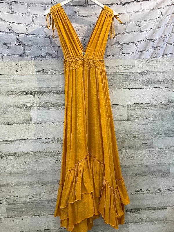 Dress Casual Maxi By Free People In Orange, Size: Xs