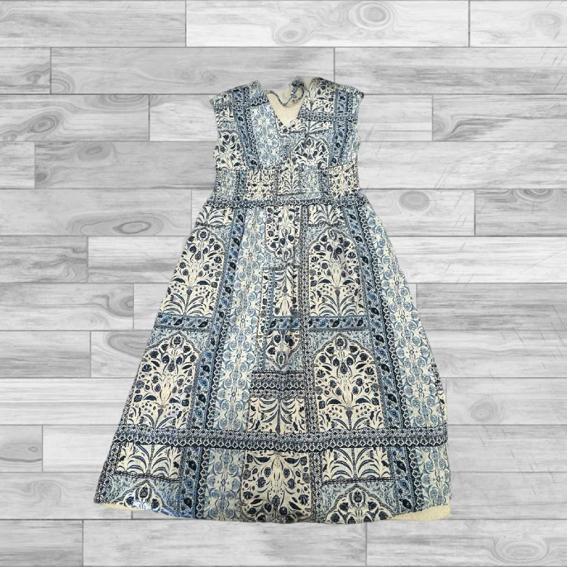 Dress Casual Maxi By Old Navy In Blue & White, Size: L