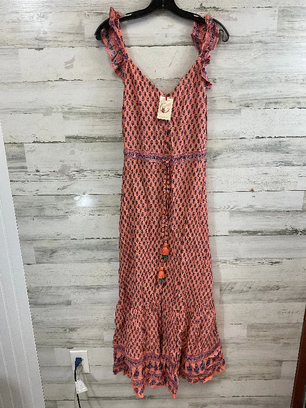 Dress Casual Maxi By RAGA In Orange, Size: S