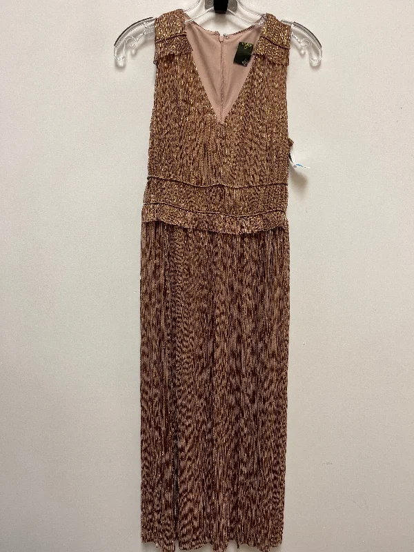 Dress Casual Maxi By Taylor In Gold, Size: Xs