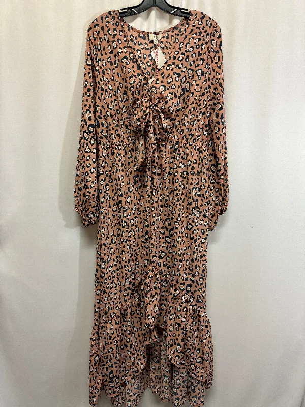 Dress Casual Maxi By Umgee In Animal Print, Size: L