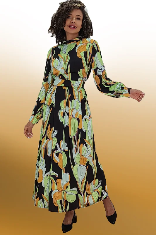 Long Sleeve High Neck Maxi Dress