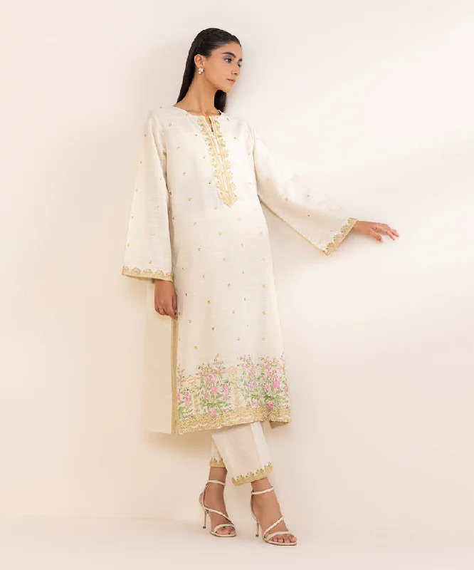 Embroidered Khaddar Shirt