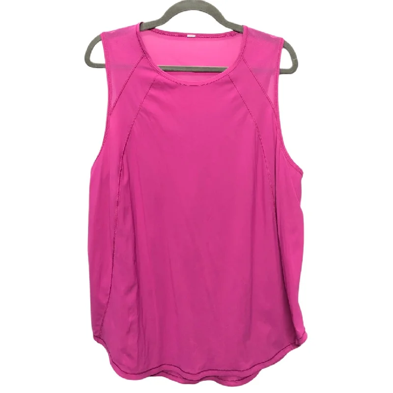 Athletic Tank Top By Lululemon In Pink, Size: 1x