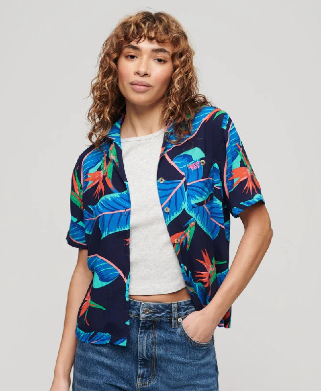 Beach Resort Shirt | Navy Paradise