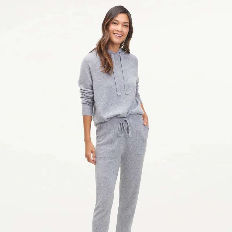 Becca Cashmere Hoodie (Mid Heather Grey)