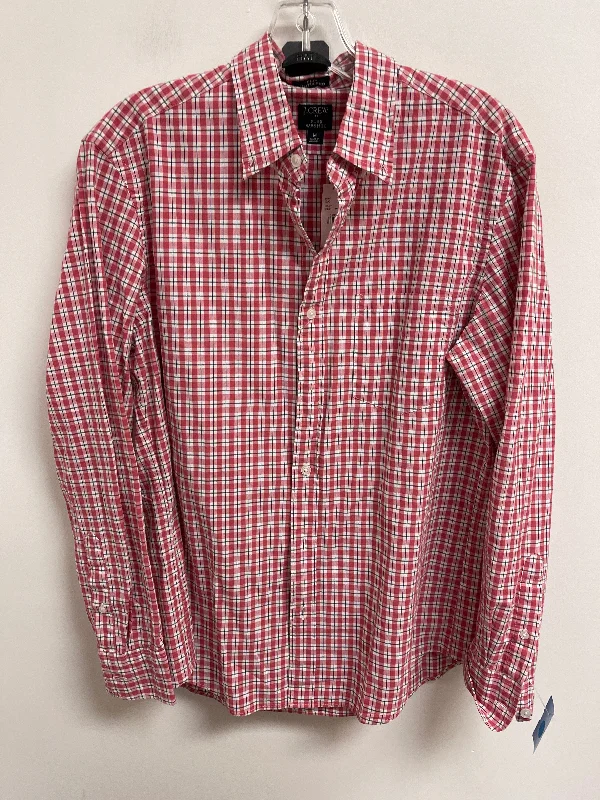 Blouse Long Sleeve By J. Crew In Red, Size: M