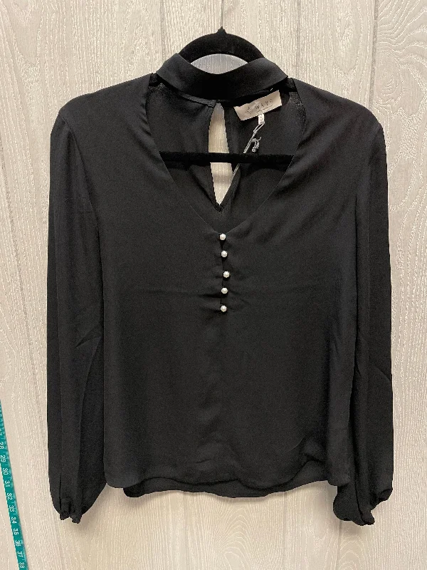 Blouse Long Sleeve By Wayf In Black, Size: S