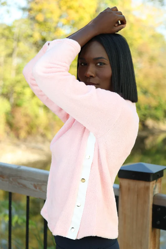 Cori Sweatshirt in Pink Fuzzy Fleece