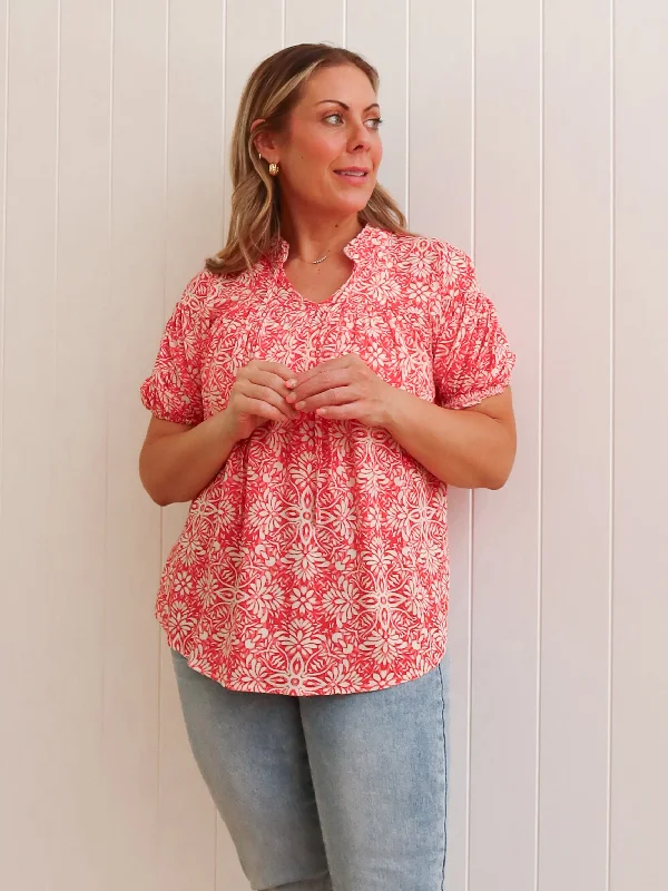 Exmouth Blouse - Red