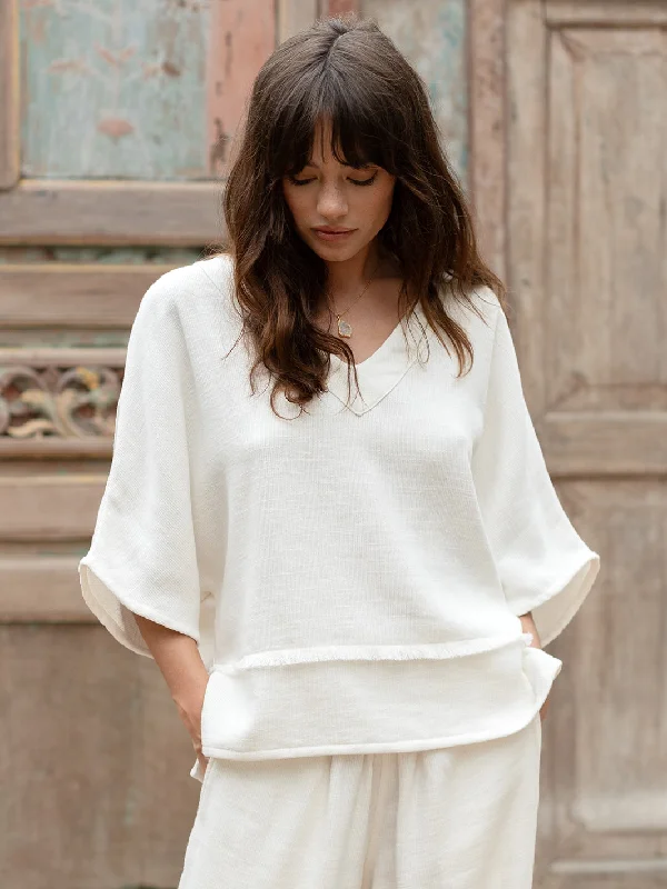 Floris Ramie Top Ivory