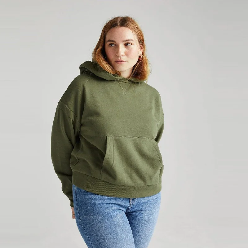 Recycled Fleece Hoodie (Olive Army)