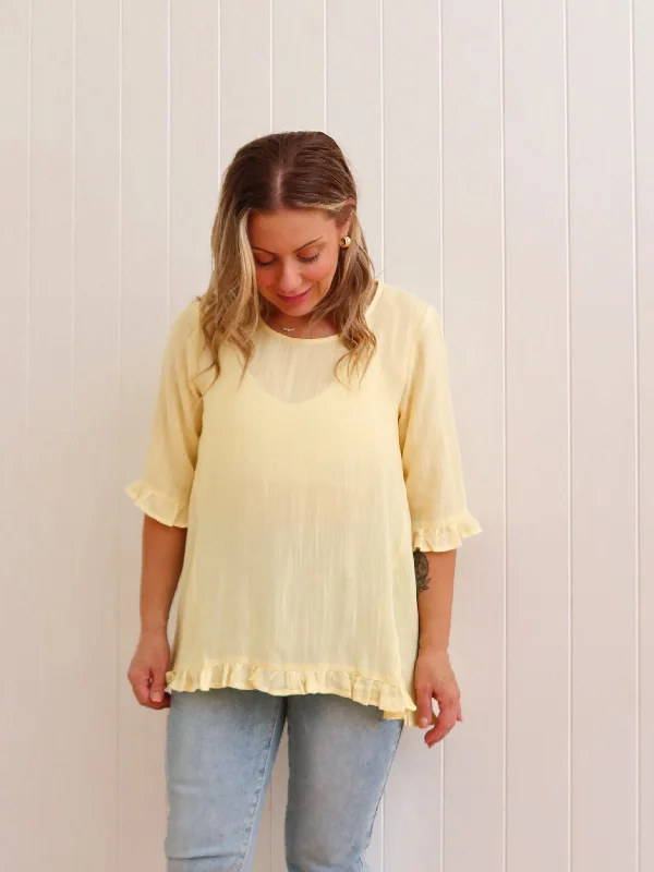 Rutherglen Blouse - Lemon