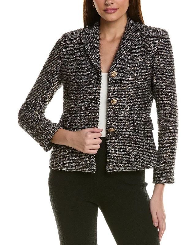 ST. JOHN JACKET-SEQUINBOUCLENOTCHLINED