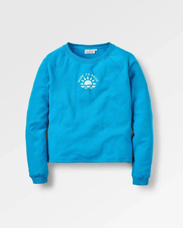 Sunburst Recycled Cotton Sweatshirt - Blue Pool