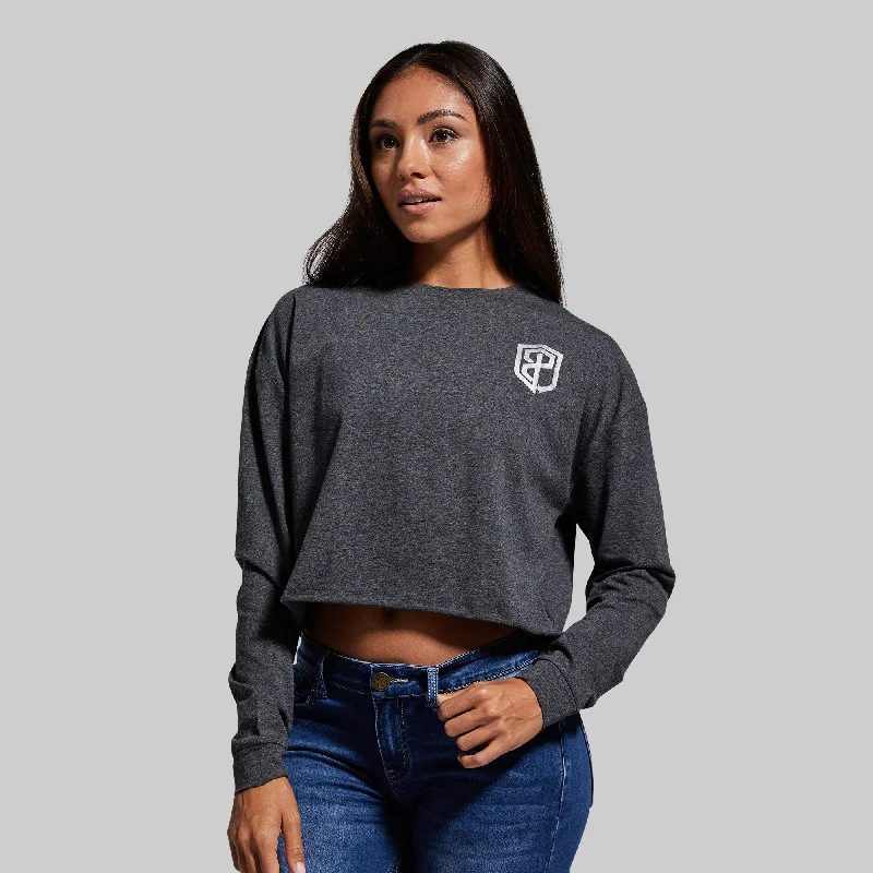 Training Crop Long Sleeve (Dark Heather Grey)