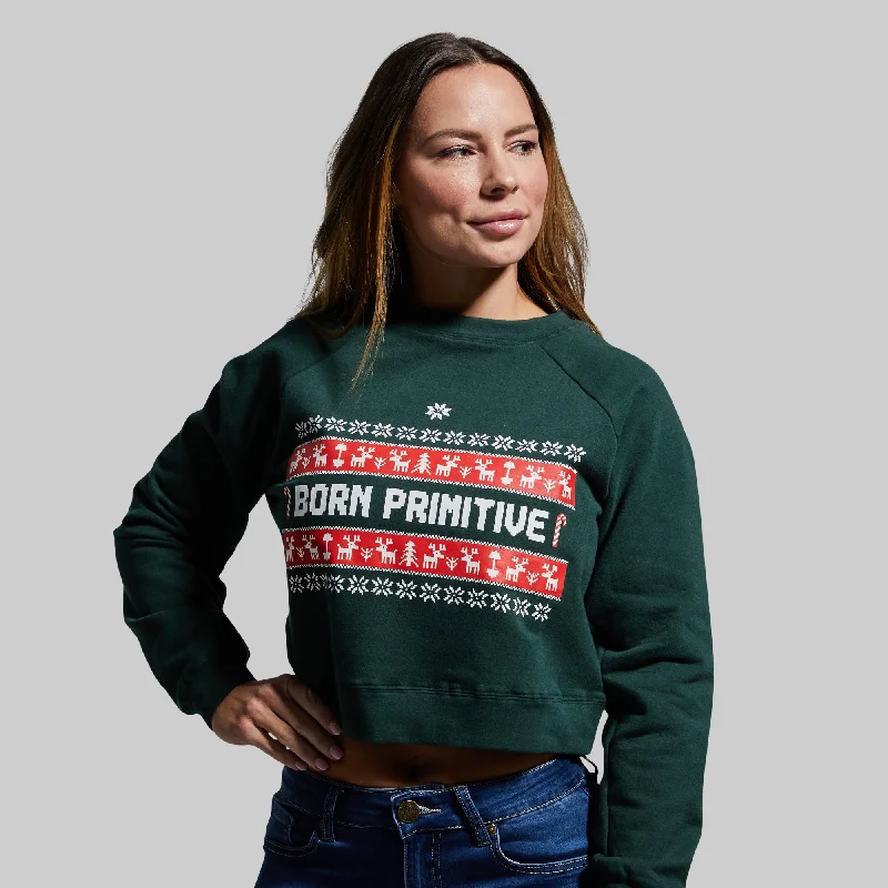 Unmatched Cropped Crew Sweatshirt (Born Primitive Christmas Sweater)