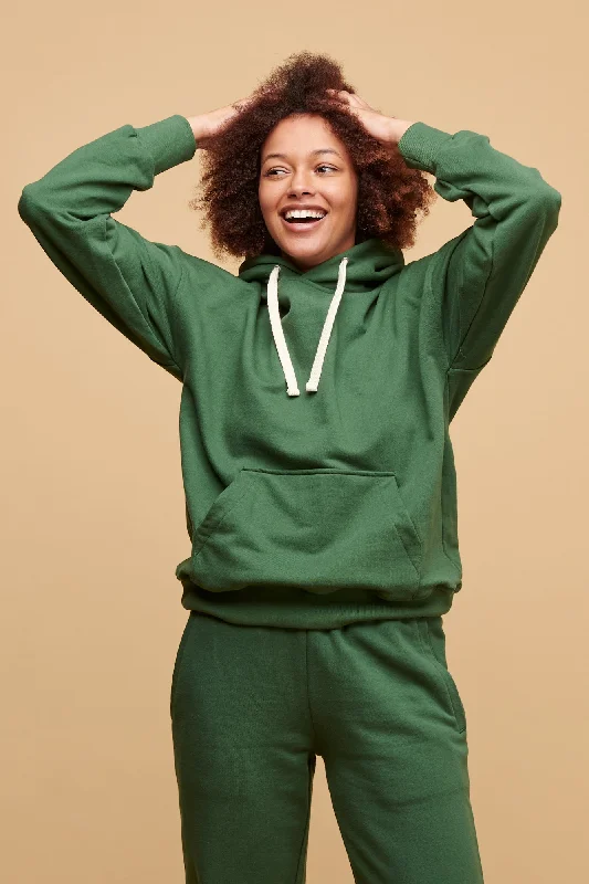 Women's Hooded Sweatshirt - Bottle Green